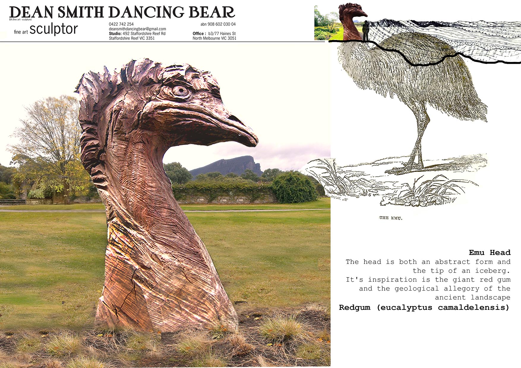 emu head sculpture_small